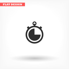 icon clock time vector , lorem ipsum Flat design