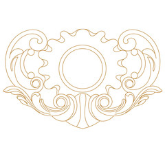 Golden vintage baroque ornament, corner. Retro pattern antique style acanthus. Decorative design element filigree calligraphy vector. - stock vector	