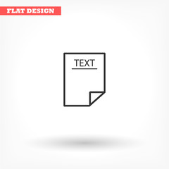 Text vector icon , lorem ipsum Flat design