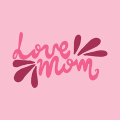 Vector illustration with inscription Spring, in hand writing style, lettering with heart, with leaves and texture, for meeting spring, holidays, womens day, printing on fabric or paper, and digital