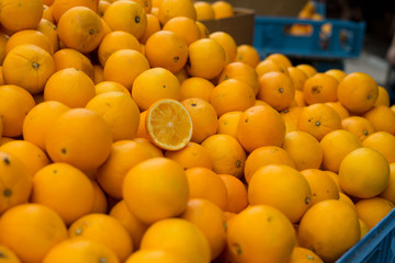 Oranges at the street market