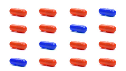 ed capsules isolated on a white background. illustration. medicine concept.