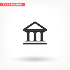 Bank vector icon , lorem ipsum Flat design