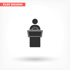 Settings vector icon , lorem ipsum Flat design