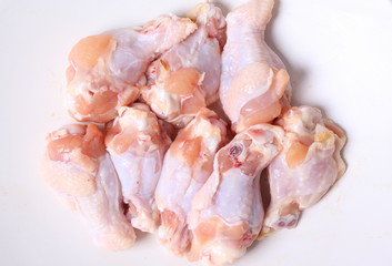 Chicken wings on white background