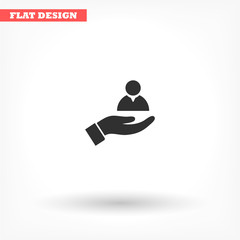 Human vector icon , lorem ipsum Flat design