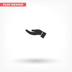 hand vector icon , lorem ipsum Flat design