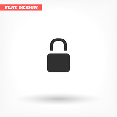 Lock - vector icon , lorem ipsum Flat design