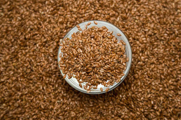 flax seeds in a plate