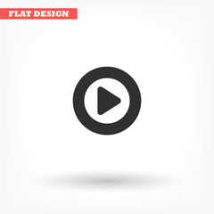 Play vector icon , lorem ipsum Flat design