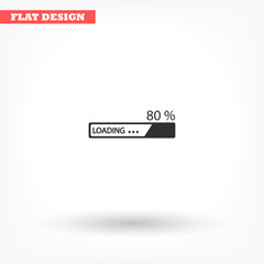 Downloading vector icon , lorem ipsum Flat design