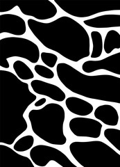 Tiling abstract background spotted skin surface black and white vector image