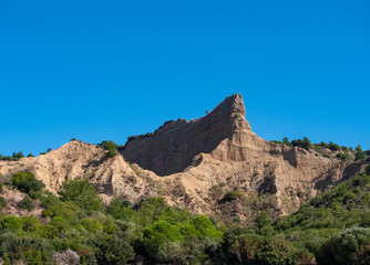 Fototapeta na wymiar Anzac Cove Sphinx Rock Cliff at the Gallipoli Peninsula, Northern Turkey near Canakkale 