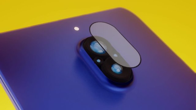 3D visualization of the camera in the smartphone