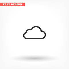 Cloud vector icon , lorem ipsum Flat design