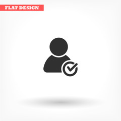 People tick vector icon , lorem ipsum Flat design