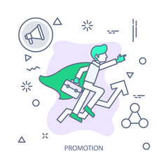 Promotion vector illustration flat design concept. EPS 10 File