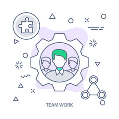 Team Work vector illustration flat design concept. EPS 10 File