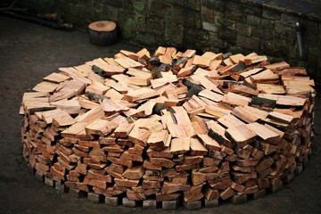 pile of wood logs