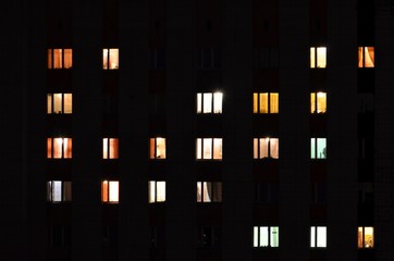 Night lights of the residential district
