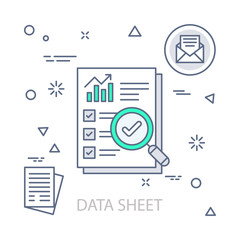 Data Sheet vector illustration flat design concept. EPS 10 File