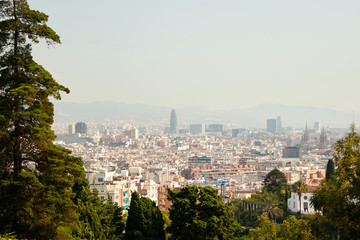 Fototapeta na wymiar The skyline of Barcelona,Spain