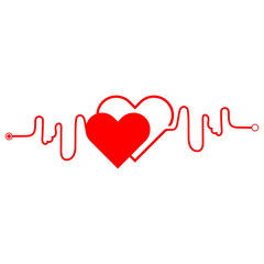 Art design health medical heartbeat pulse icon illustration