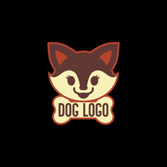 creative Modern dog logo design vector