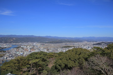 Fototapeta na wymiar 五台山から見た高知市街