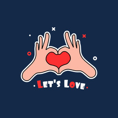 let s love like hands make heart
