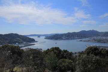 Fototapeta na wymiar 五台山から見た浦戸湾