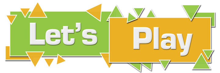 Lets Play Green Yellow Horizontal Squares Triangles 