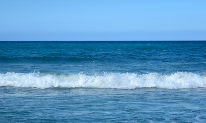 waves on the Atlantic ocean. Dominican Republic