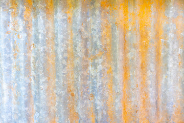 old zinc rusty wall background for construction