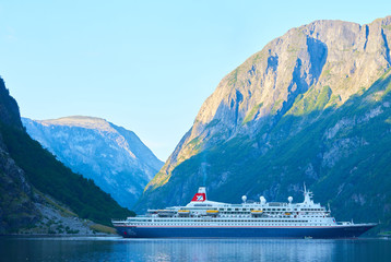 beautiful fjord and cruise ship in norway © 善弘 石垣