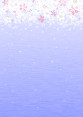 Background image of cherry blossom illustration