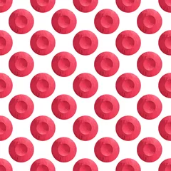 Afwasbaar behang Aquarel naadloze patroon, rode polka dot. Vector retro textuur voor ontwerp. © worldion