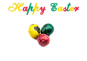 Greeting Card Quail Eggs Happy Easter 