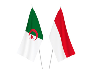 Obraz premium Algeria and Indonesia flags