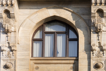 arched window of an old building