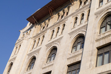 Fototapeta na wymiar facade of an old stone building with columns