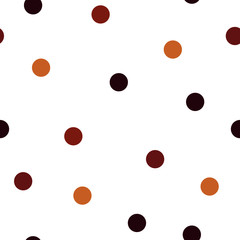 Colorful Polka dot seamless pattern background.	