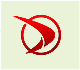 Colorful boomerang . Arrow concept logo design