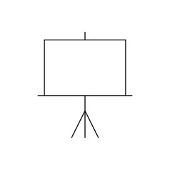 Easel outline icon. Symbol, logo illustration for mobile concept and web design.