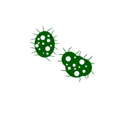 virus logo template design vector icon illustration