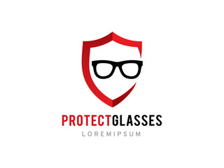 Protect glasses logo template design, icon, symbol