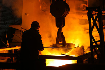 man working in factory