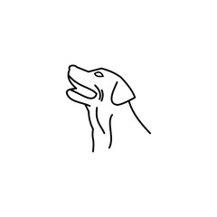 dog logo template design vector icon illustration