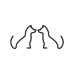 dog logo template design vector icon illustration