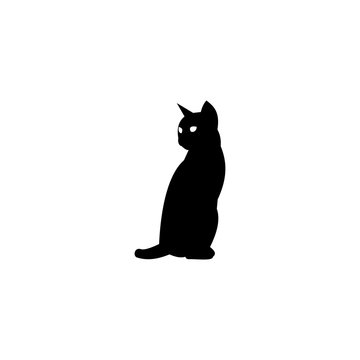 kitten logo template design vector icon illustration